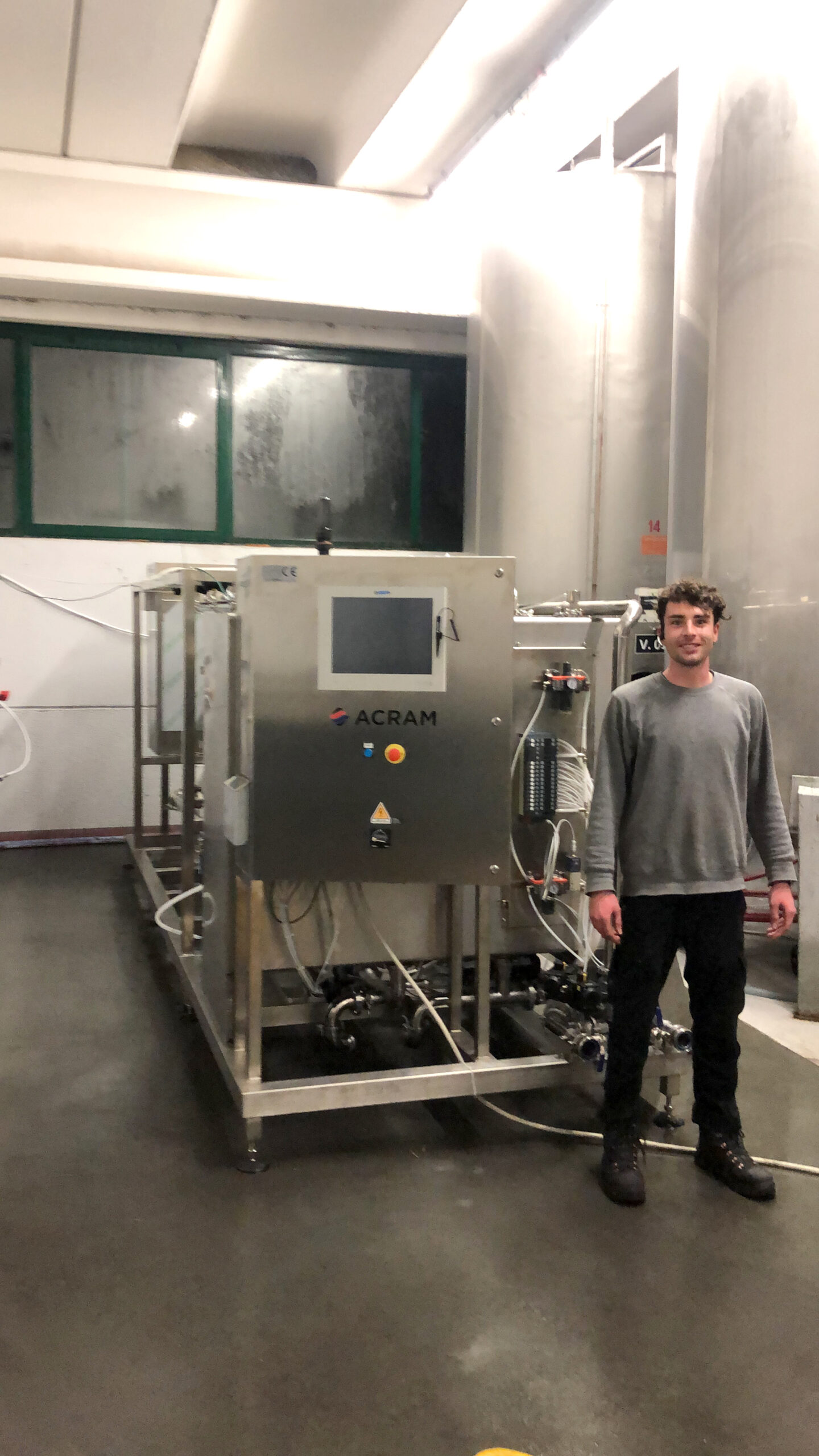 Dealcohol system operating at the Princess srl winery - ACRAM